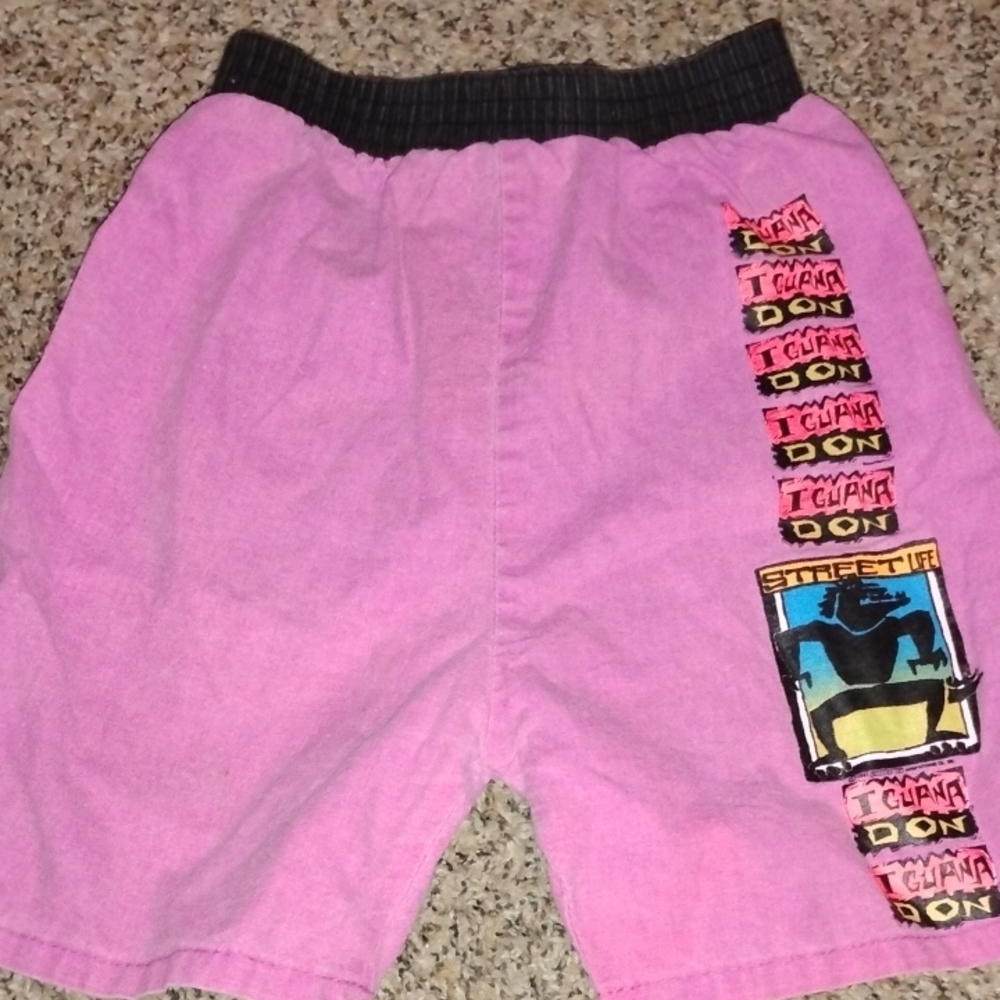 Iguana Don Size 10 12 Vintage Kids Shorts